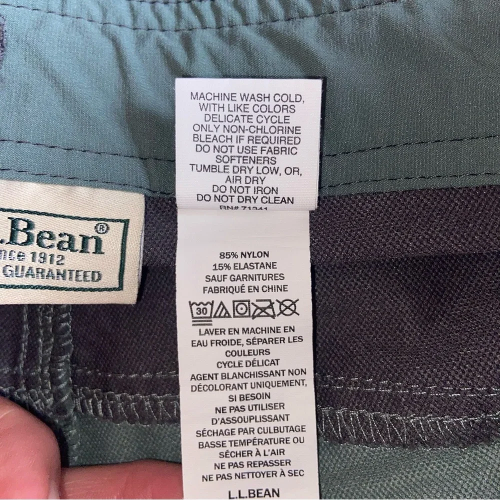 LL Bean Hybrid Shorts Mens 38 Swim Camping Fishing Hiking Outdoor Nylon Paddle